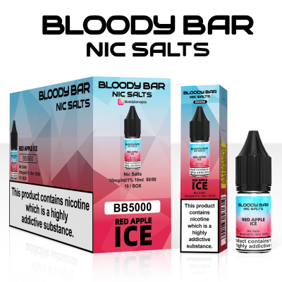 Bloody Bar Nic Salts 10mg 10ml BB5000 - Red Apple Ice